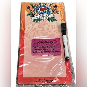 Ed Hardy Magnetic Dry Erase Board and marker Love Eternal New in Package Y2K